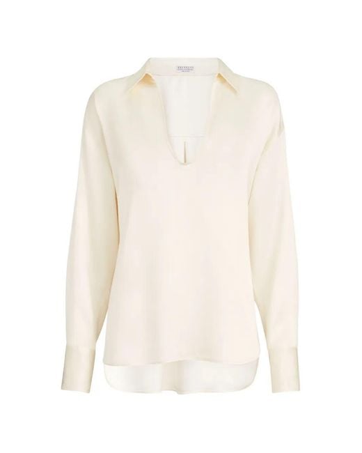 Brunello Cucinelli White Blouse