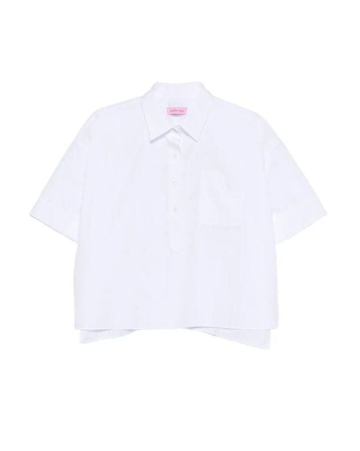 CUANTICO White Shirt With Polo Neck
