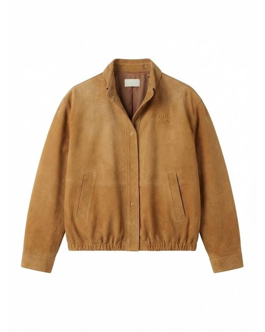 Miu Miu Brown Leather Jacket