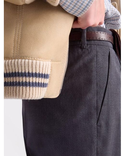 Wool Pants di Prada in Blue