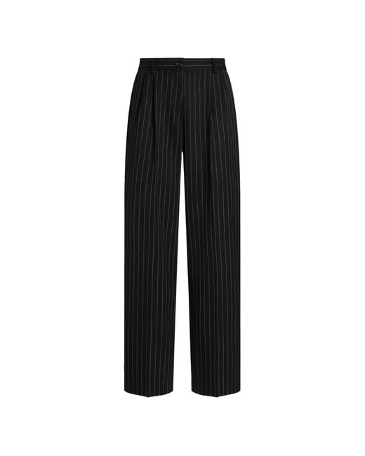 Dolce & Gabbana Black Pinstripe Pants