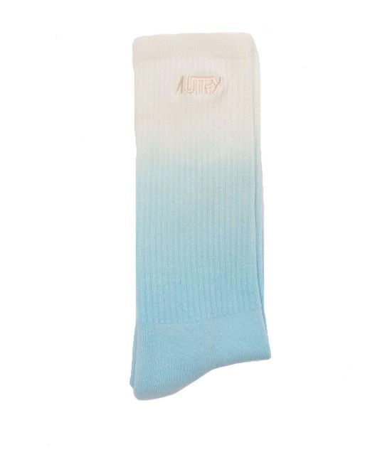 Autry Blue Tie Dye Socks for men