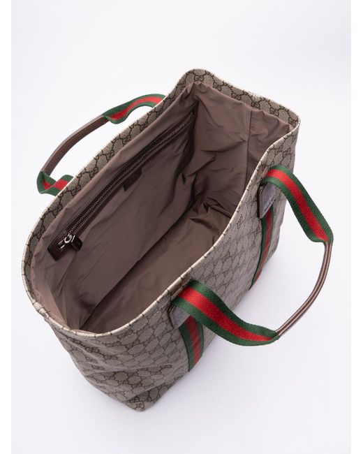 Gucci Brown `Gg Supreme` Tote Bag for men