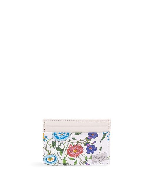 Gucci White 'Essence Flora' Cardcase