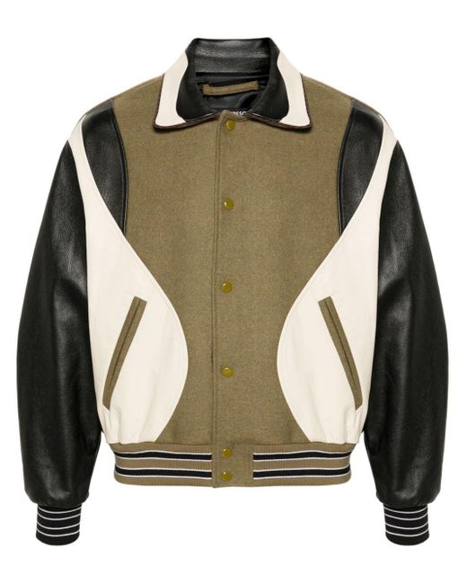 ANDERSSON BELL Green `Robyn` Varsity Jacket for men