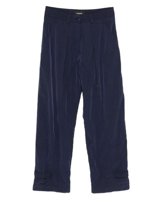 Pinko Blue Pavlova Belt-loop Trousers