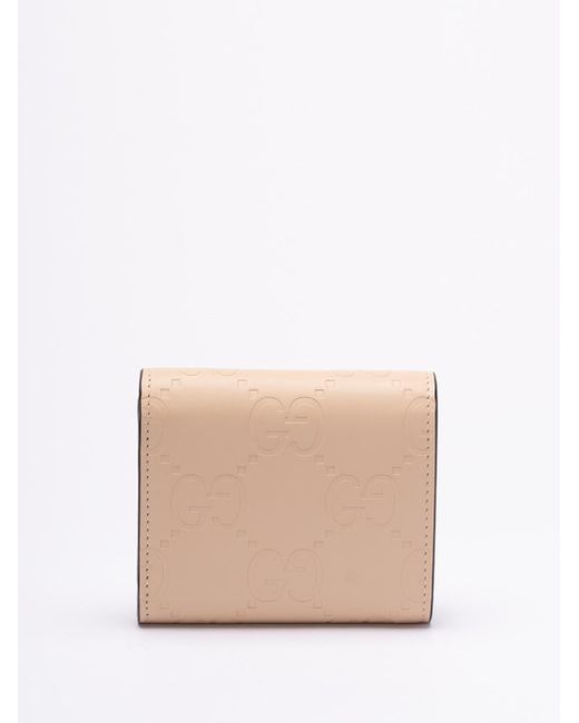 `Gg` Medium Wallet di Gucci in Natural
