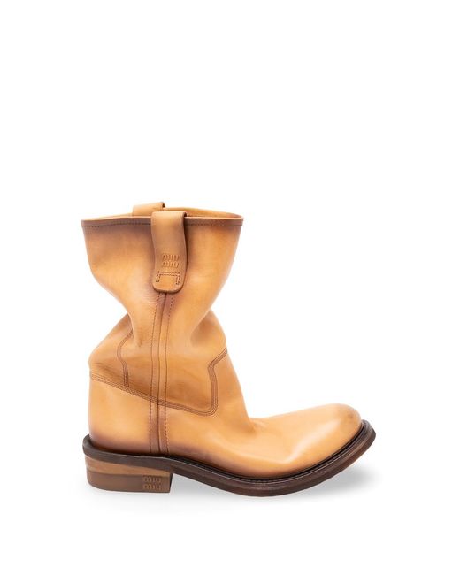 Miu Miu Multicolor Foule Leather Booties