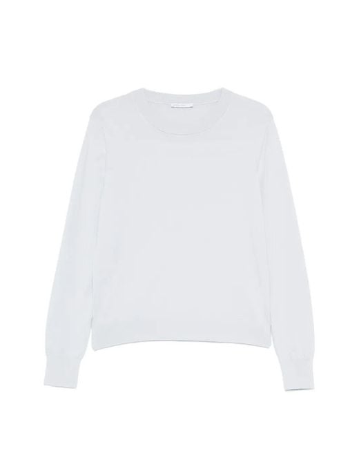 Patrizia Pepe White Crew-Neck Sweater