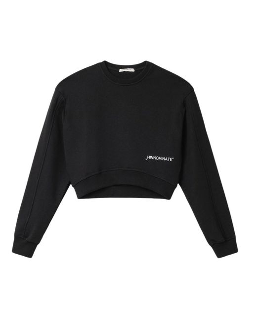 hinnominate Black Cropped Sweatshirt