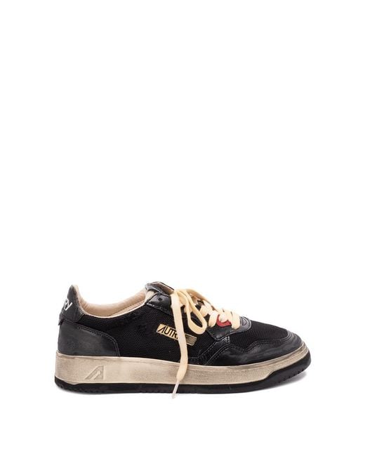 Autry Black 'Sup Vint Low' Sneakers for men