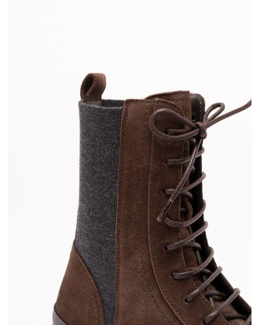Brunello Cucinelli Brown Ankle Boots