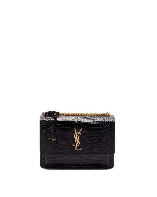 Saint Laurent Black 'Sunset' Medium Bag