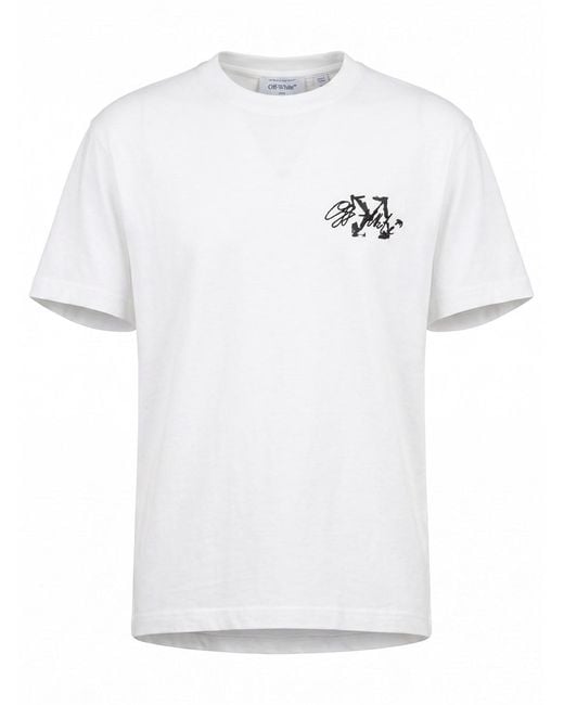 Off-White c/o Virgil Abloh White 'Stroke 2 Arrow Skate' T-Shirt for men