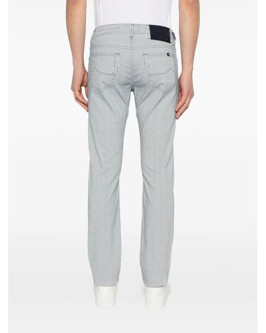 Jacob Cohen Gray Striped Jeans for men