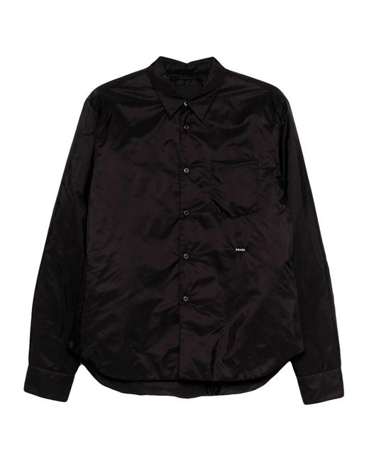 Prada Black Re-Nylon Shirt for men