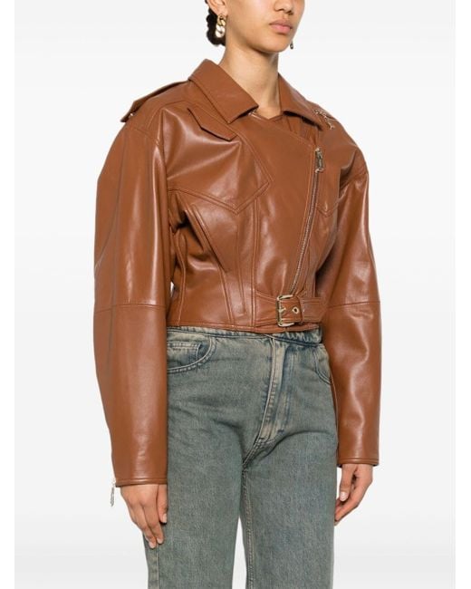Blugirl Blumarine Brown Leather Jacket
