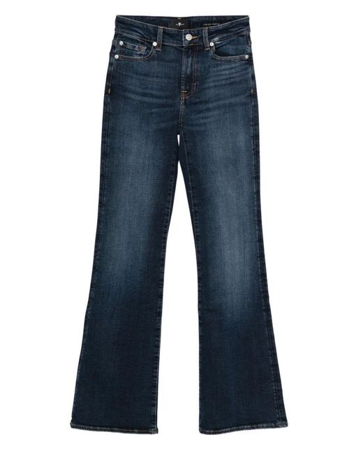 7 For All Mankind Blue The Leggy Five-Pocket Jeans