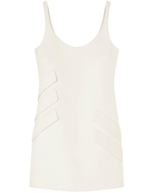 Versace White Scoop-Neck Minidress