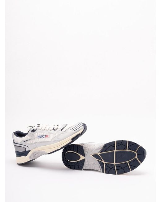 Autry White 'Hyperway' Low Sneakers for men