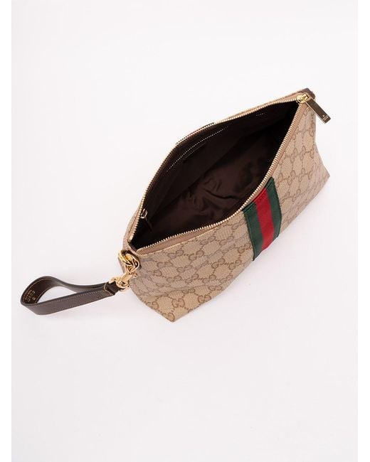 Gucci Natural 'Gg Coated Web' Pouch for men