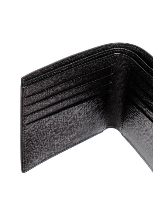 Saint Laurent Black 'Cassandre' East/West Wallet for men