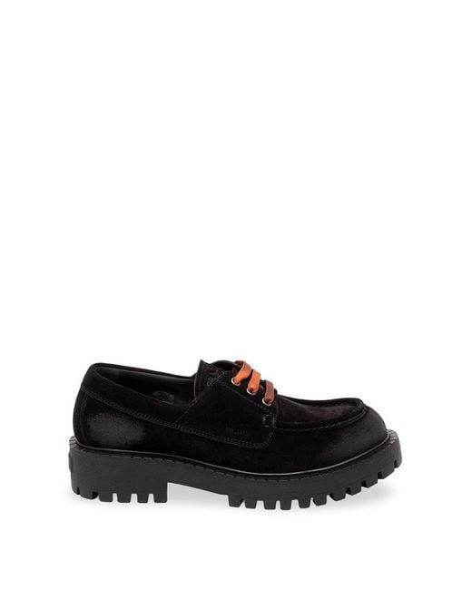 Prada Black Laced Suede Loafers for men