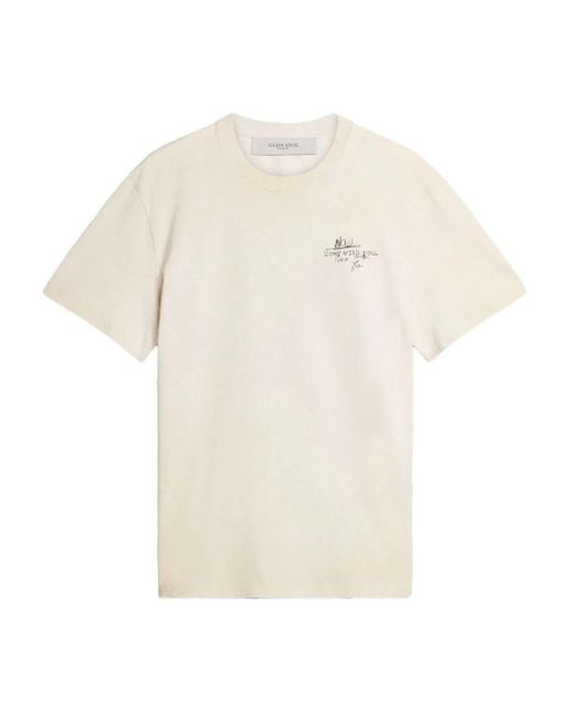 Golden Goose Deluxe Brand White Journey M's T-Shirt for men