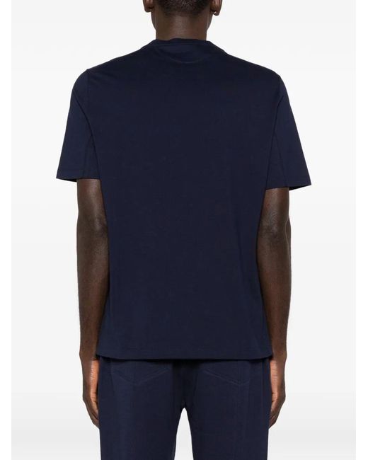 Brunello Cucinelli Blue Crew-Neck T-Shirt for men