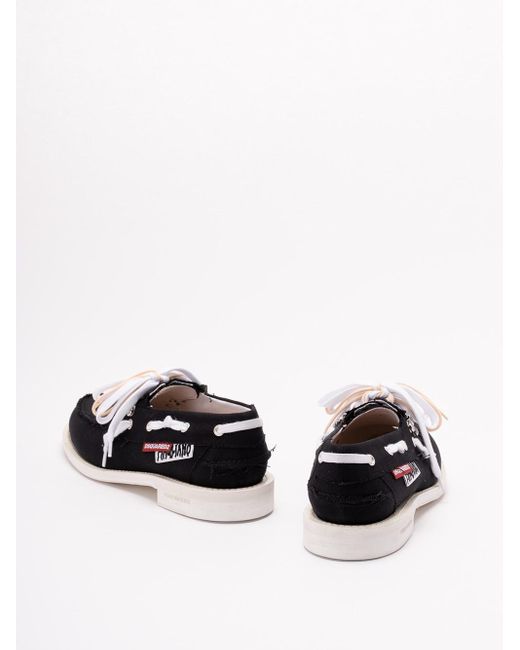 DSquared² White Boat Shoes for men