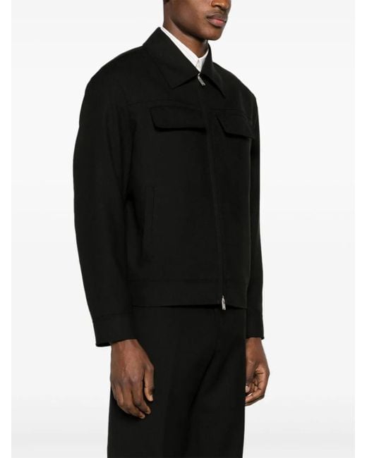 Lardini Black Shirt Jacket for men