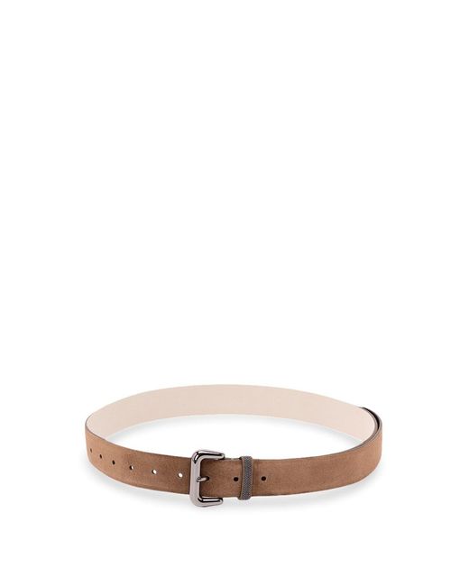 Brunello Cucinelli White Leather Belt