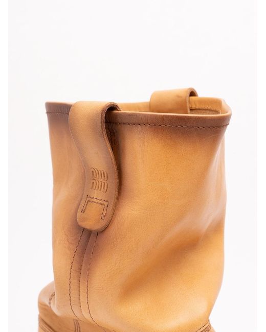 Miu Miu Multicolor Foule Leather Booties