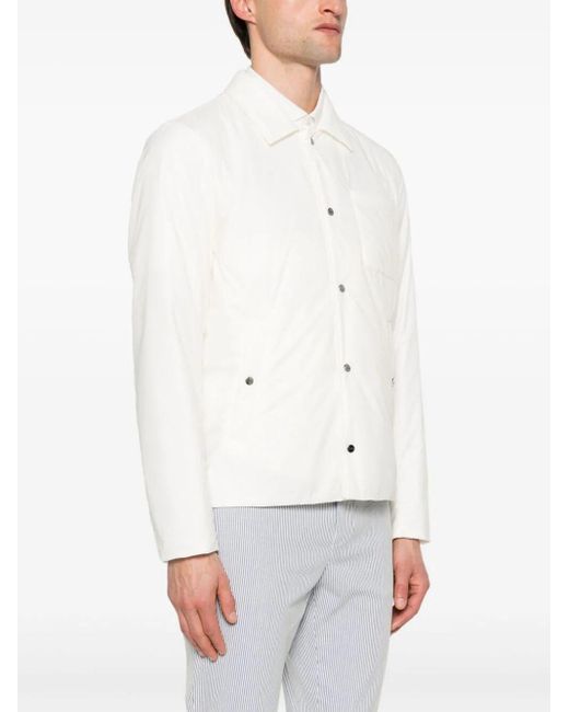 Herno White Long-sleeve Shirt Jacket for men