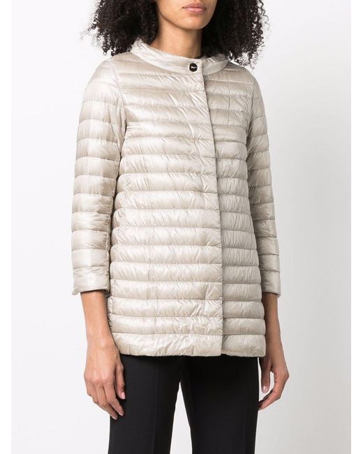 Herno Natural Nylon Midi Down Jacket