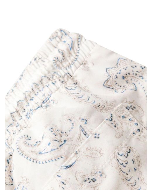 Costume da bagno con stampa paisley di Brunello Cucinelli in White da Uomo