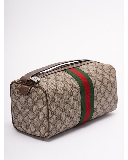 Gucci `Gg Supreme` Toiletry Bag in Natural for Men Lyst