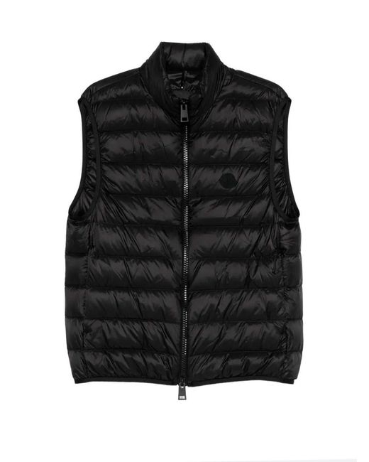 Moncler Black Deneb Polyamide Down Vest for men