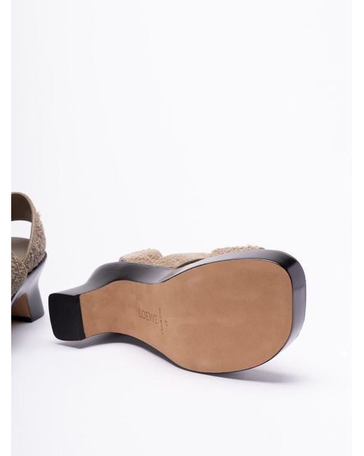 Loewe White ` Ease` Heeled Sandals
