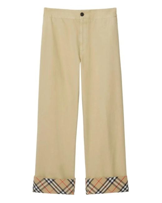 Burberry Natural Gabardine Trousers for men