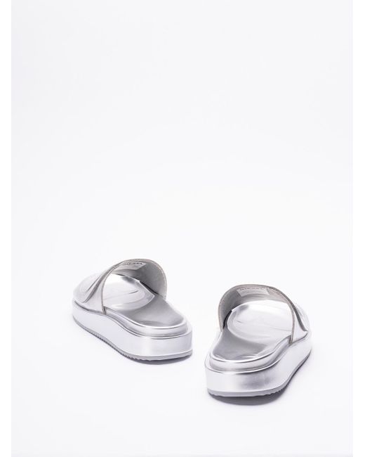 DIESEL `sa-slide D Oval W` Slide Sandals in White | Lyst