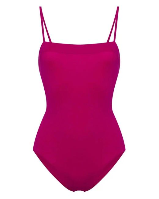 Eres Pink Aquarelle Square-neck Swimsuit
