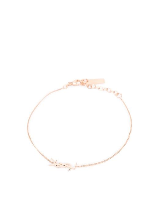 Saint Laurent White 'Cassandre' Bracelet