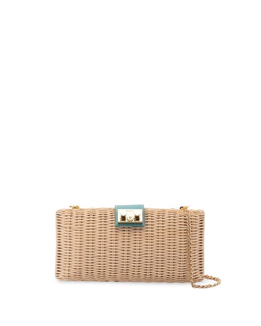 Rodo Natural Wicker Clutch
