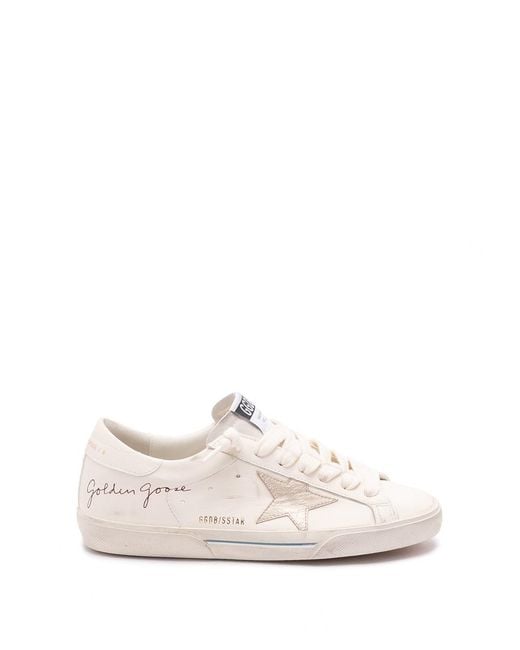 Golden Goose Deluxe Brand White 'Super-Star' Sneakers for men