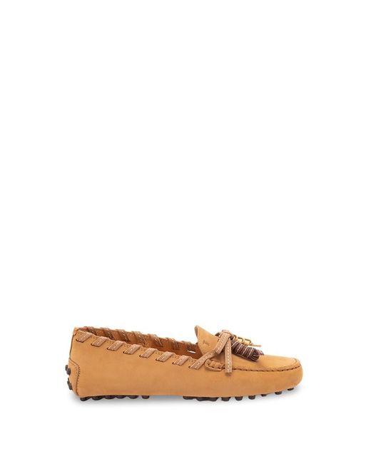 Tod's White 'Glove Gommino' Loafers