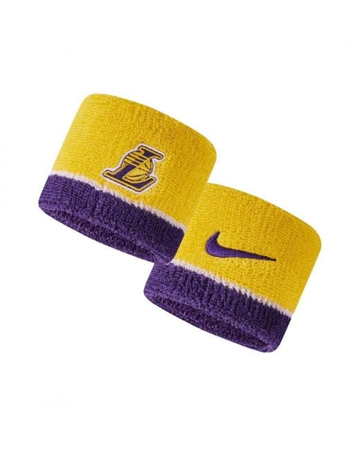 Bandeau poignet NBA Los Angeles Lakers Jaune Nike pour homme en coloris Yellow