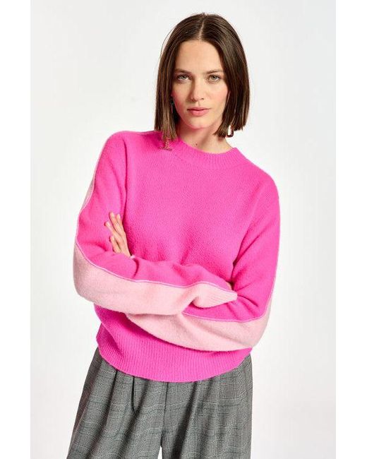 Essentiel Antwerp Wool Cama Pullover in Neon Pink/Light Pink (Pink) Lyst