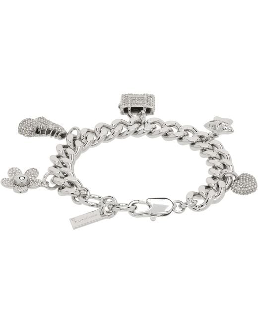 Marc Jacobs Black 'the Pave Mini Icon Charm' Bracelet