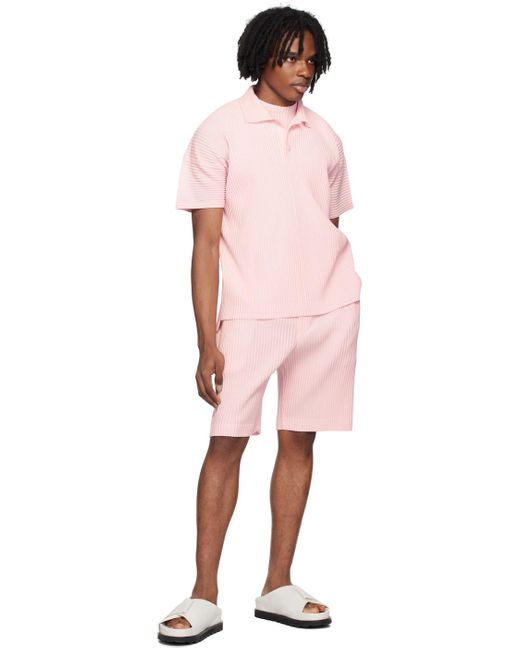 Homme Plissé Issey Miyake Pink Homme Plissé Issey Miyake Monthly Color May Shorts for men